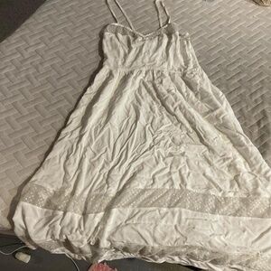 Self Brand Maxi Flowy Long Lace Spaghetti Strap Dress Size Small